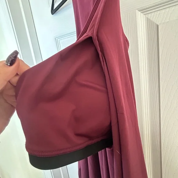 Halara Breezeful Racerback Dress Maroon - Picture 6 of 7